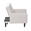 Flash Furniture Stone Faux Linen Split Back Futon Sofa-Wooden Legs HC-1060-STONE-GG